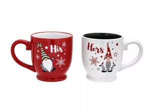 His & Hers Gnome Coffee Mug Set